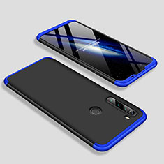 Hard Rigid Plastic Matte Finish Front and Back Cover Case 360 Degrees M01 for Xiaomi Redmi Note 8T Blue and Black