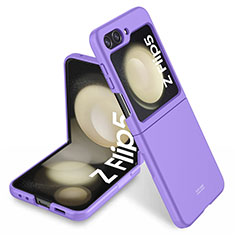 Hard Rigid Plastic Matte Finish Front and Back Cover Case 360 Degrees MK1 for Samsung Galaxy Z Flip5 5G Purple