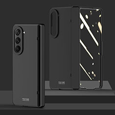 Hard Rigid Plastic Matte Finish Front and Back Cover Case 360 Degrees MK2 for Samsung Galaxy Z Fold5 5G Black