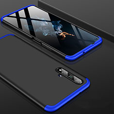 Hard Rigid Plastic Matte Finish Front and Back Cover Case 360 Degrees P01 for Huawei Honor 20S Blue and Black