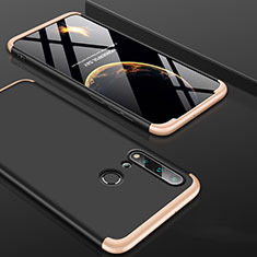 Hard Rigid Plastic Matte Finish Front and Back Cover Case 360 Degrees P01 for Huawei Nova 5i Gold and Black