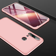 Hard Rigid Plastic Matte Finish Front and Back Cover Case 360 Degrees P01 for Huawei Nova 5i Rose Gold