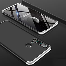 Hard Rigid Plastic Matte Finish Front and Back Cover Case 360 Degrees P01 for Huawei P20 Lite (2019) Silver and Black