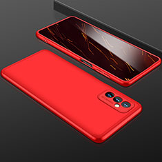 Hard Rigid Plastic Matte Finish Front and Back Cover Case 360 Degrees P01 for Samsung Galaxy M52 5G Red