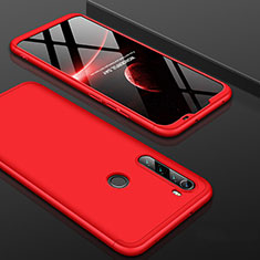 Hard Rigid Plastic Matte Finish Front and Back Cover Case 360 Degrees P01 for Xiaomi Redmi Note 8 (2021) Red