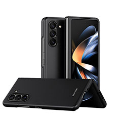 Hard Rigid Plastic Matte Finish Front and Back Cover Case 360 Degrees Q03H for Samsung Galaxy Z Fold5 5G Black