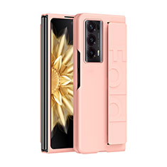 Hard Rigid Plastic Matte Finish Front and Back Cover Case 360 Degrees SD1 for Huawei Honor Magic V2 5G Rose Gold