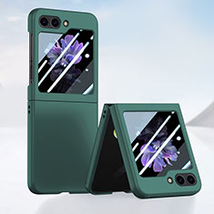 Hard Rigid Plastic Matte Finish Front and Back Cover Case 360 Degrees SD1 for Samsung Galaxy Z Flip5 5G Green