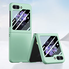 Hard Rigid Plastic Matte Finish Front and Back Cover Case 360 Degrees SD1 for Samsung Galaxy Z Flip5 5G Matcha Green