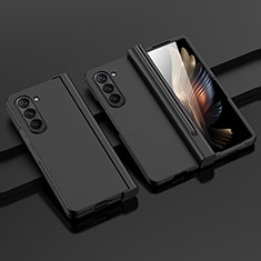 Hard Rigid Plastic Matte Finish Front and Back Cover Case 360 Degrees SD2 for Samsung Galaxy Z Fold5 5G Black