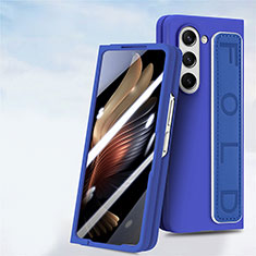 Hard Rigid Plastic Matte Finish Front and Back Cover Case 360 Degrees SD3 for Samsung Galaxy Z Fold5 5G Blue