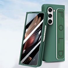 Hard Rigid Plastic Matte Finish Front and Back Cover Case 360 Degrees SD3 for Samsung Galaxy Z Fold5 5G Green