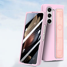 Hard Rigid Plastic Matte Finish Front and Back Cover Case 360 Degrees SD3 for Samsung Galaxy Z Fold5 5G Pink