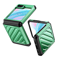 Hard Rigid Plastic Matte Finish Front and Back Cover Case 360 Degrees Z01L for Samsung Galaxy Z Flip5 5G Green