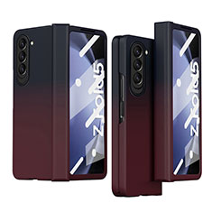 Hard Rigid Plastic Matte Finish Front and Back Cover Case 360 Degrees Z03L for Samsung Galaxy Z Fold5 5G Red