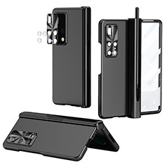 Hard Rigid Plastic Matte Finish Front and Back Cover Case 360 Degrees ZL1 for Huawei Mate X2 Black