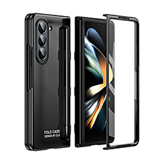 Hard Rigid Plastic Matte Finish Front and Back Cover Case 360 Degrees ZL1 for Samsung Galaxy Z Fold5 5G Black