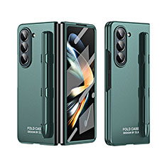 Hard Rigid Plastic Matte Finish Front and Back Cover Case 360 Degrees ZL2 for Samsung Galaxy Z Fold5 5G Green