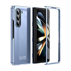 Hard Rigid Plastic Matte Finish Front and Back Cover Case 360 Degrees ZL4 for Samsung Galaxy Z Fold5 5G Blue