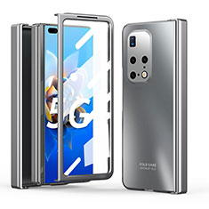 Hard Rigid Plastic Matte Finish Front and Back Cover Case 360 Degrees ZL5 for Huawei Mate X2 Silver