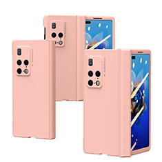 Hard Rigid Plastic Matte Finish Front and Back Cover Case 360 Degrees ZL6 for Huawei Mate X2 Pink