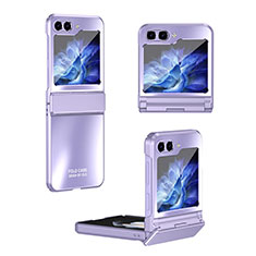 Hard Rigid Plastic Matte Finish Front and Back Cover Case 360 Degrees ZL7 for Samsung Galaxy Z Flip5 5G Purple