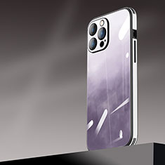 Hard Rigid Plastic Matte Finish Gradient Case Back Cover AT1 for Apple iPhone 15 Pro Max Purple