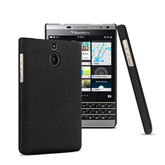 Hard Rigid Plastic Matte Finish Snap On Case for Blackberry Passport Silver Edition Black