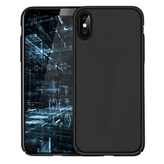 Hard Rigid Plastic Matte Finish Snap On Case M08 for Apple iPhone Xs Black