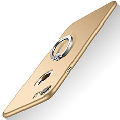 Hard Rigid Plastic Matte Finish Snap On Case with Finger Ring Stand A02 for Apple iPhone 7 Gold