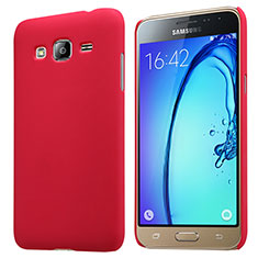 Hard Rigid Plastic Matte Finish Snap On Cover M02 for Samsung Galaxy J3 (2016) J320F J3109 Red