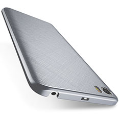 Hard Rigid Plastic Matte Finish Twill Cover for Xiaomi Mi 5 Silver