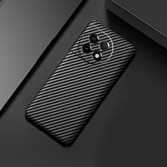 Hard Rigid Plastic Matte Finish Twill Snap On Case Cover for OnePlus Ace 2 Pro 5G Black