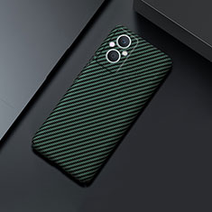 Hard Rigid Plastic Matte Finish Twill Snap On Case Cover for Oppo A96 5G Green