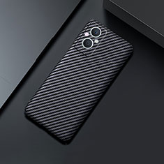 Hard Rigid Plastic Matte Finish Twill Snap On Case Cover for Oppo F21 Pro 5G Black