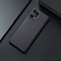 Hard Rigid Plastic Matte Finish Twill Snap On Case Cover for Oppo Find X5 Pro 5G Black