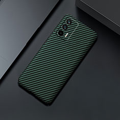 Hard Rigid Plastic Matte Finish Twill Snap On Case Cover for Realme GT 5G Green