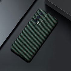 Hard Rigid Plastic Matte Finish Twill Snap On Case Cover for Vivo iQOO 7 India 5G Green