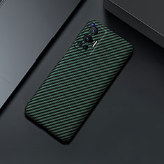 Hard Rigid Plastic Matte Finish Twill Snap On Case Cover for Vivo X70 Pro 5G Green