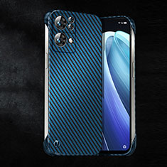 Hard Rigid Plastic Matte Finish Twill Snap On Case Cover T01 for Oppo Reno7 Pro 5G Blue