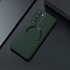 Hard Rigid Plastic Matte Finish Twill Snap On Case Cover with Mag-Safe Magnetic for Realme GT Master Explorer 5G Green