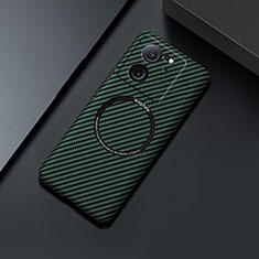 Hard Rigid Plastic Matte Finish Twill Snap On Case Cover with Mag-Safe Magnetic for Xiaomi Redmi K60 Ultra 5G Green