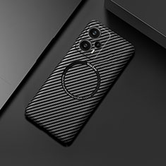 Hard Rigid Plastic Matte Finish Twill Snap On Case Cover with Mag-Safe Magnetic for Xiaomi Redmi Note 12 Turbo 5G Black