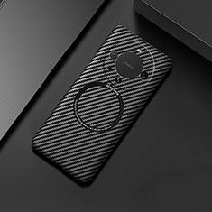 Hard Rigid Plastic Matte Finish Twill Snap On Case Cover with Mag-Safe Magnetic T01 for Huawei Mate 60 Pro Black