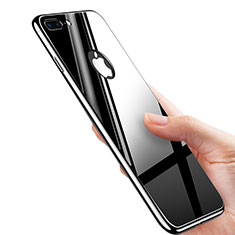 Hard Rigid Plastic Mirror Snap On Case M01 for Apple iPhone 7 Plus Black