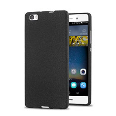 Hard Rigid Plastic Quicksand Cover for Huawei P8 Lite Black