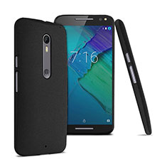 Hard Rigid Plastic Quicksand Cover for Motorola Moto X Style Black