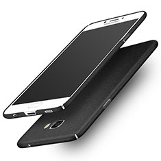 Hard Rigid Plastic Quicksand Cover for Samsung Galaxy C7 Pro C7010 Black