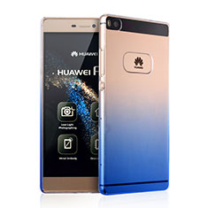 Hard Rigid Transparent Gradient Cover for Huawei P8 Blue