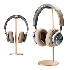 Headphone Display Stand Holder Rack Earphone Headset Hanger Universal H01 for HTC Desire 12 Plus Gold